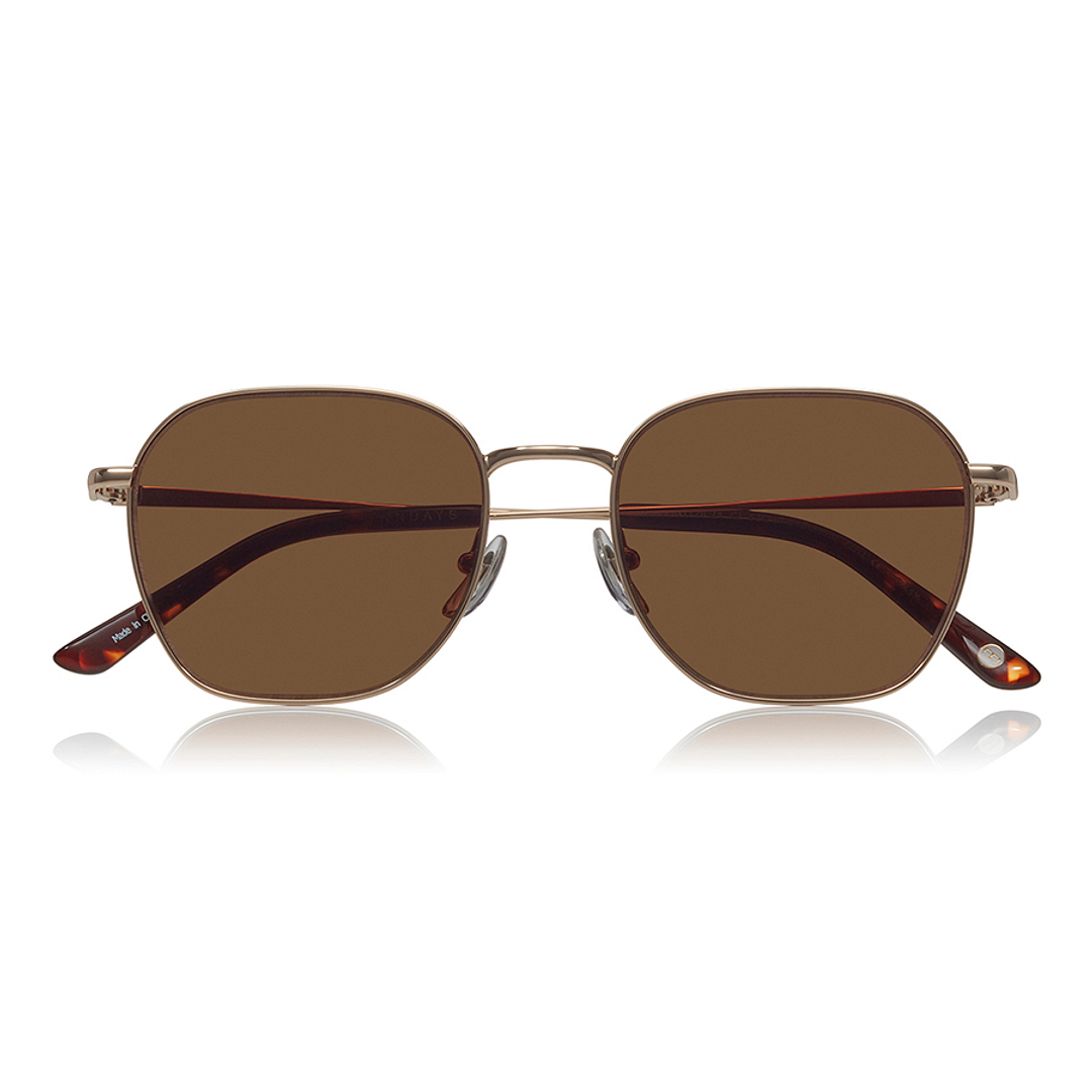 OWNDAYS | SUN Gold Full Rim Polygon left side