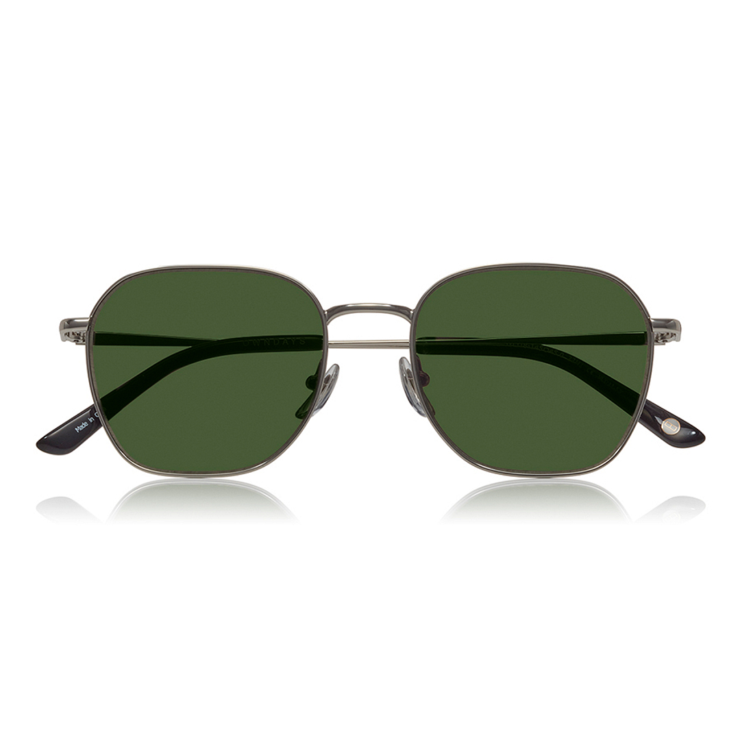 OWNDAYS | SUN Silver Full Rim Polygon left side