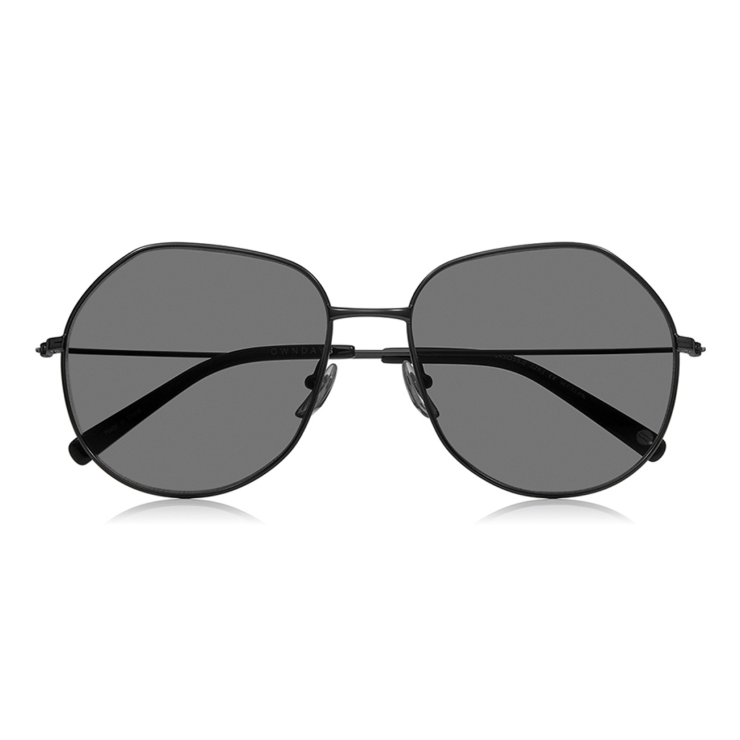 OWNDAYS | SUN Mid Gunmetal Full Rim Polygon right side