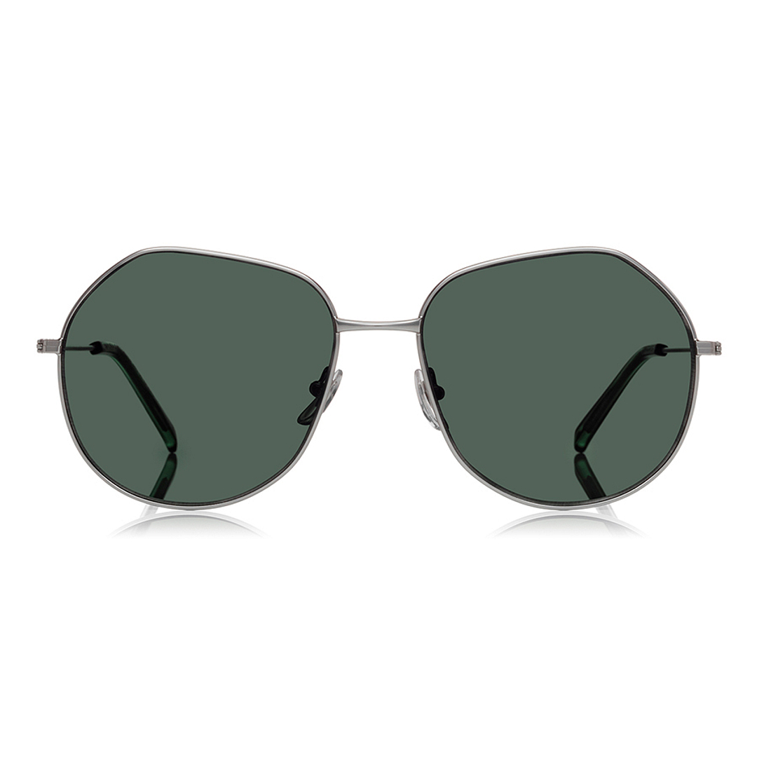 OWNDAYS | SUN Silver Full Rim Polygon left side