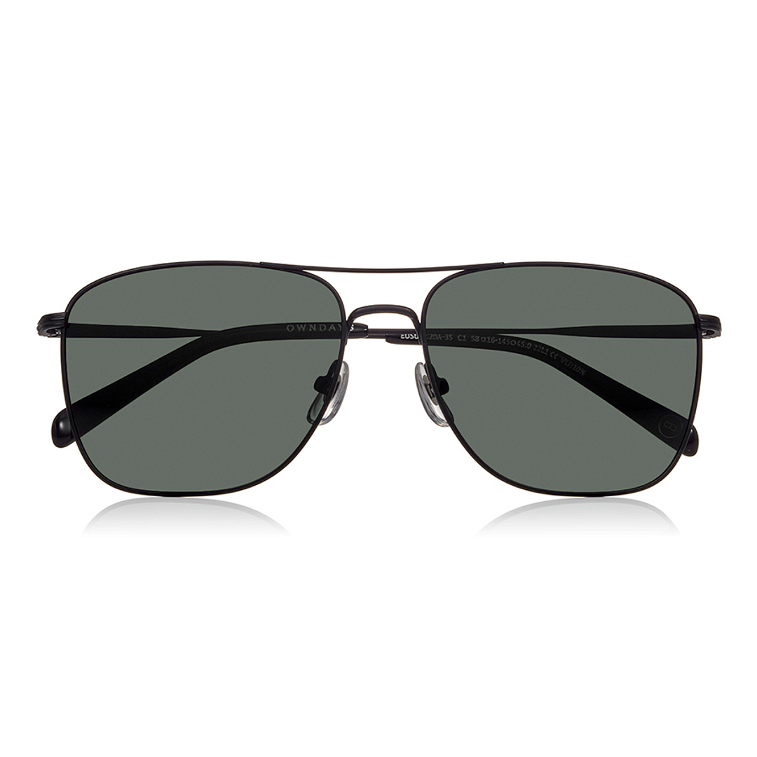 OWNDAYS | SUN Black Full Rim Polygon right side