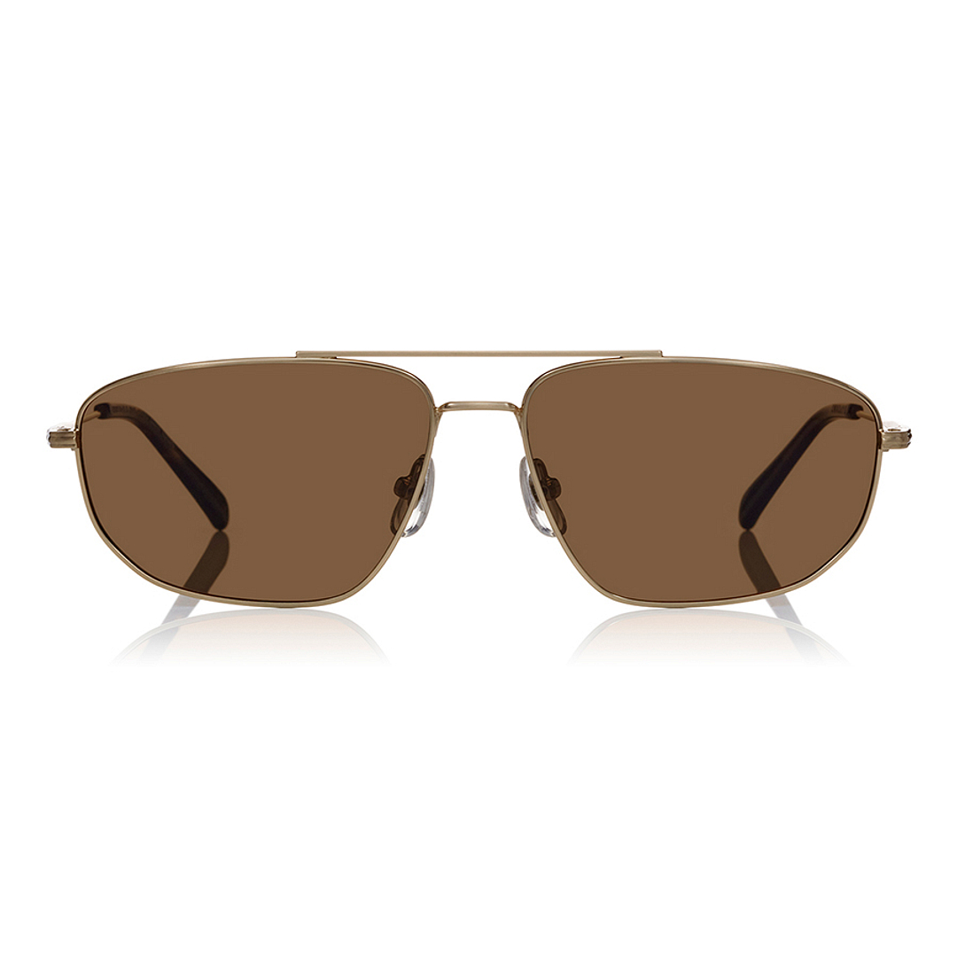 OWNDAYS | SUN Gold Full Rim Polygon left side