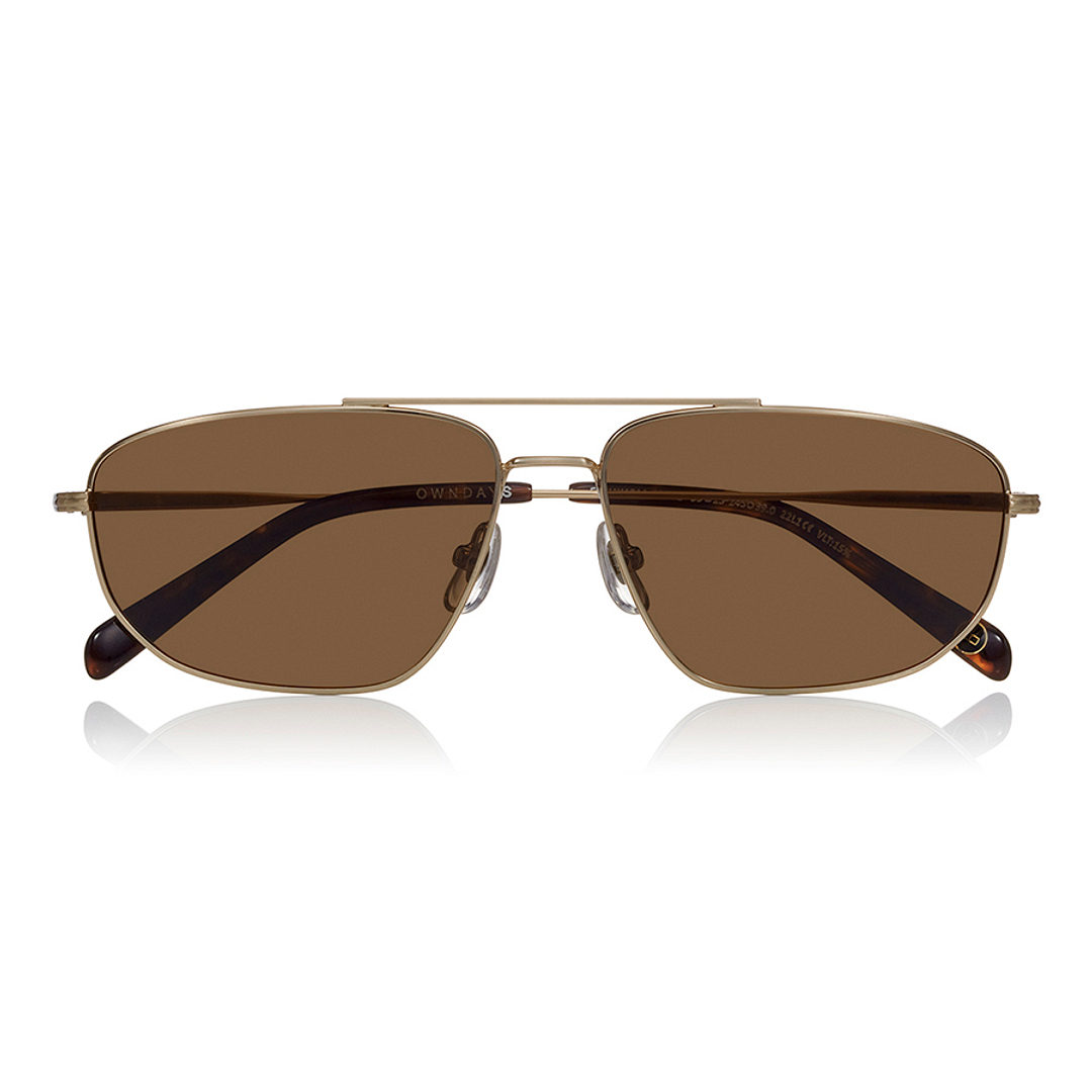 OWNDAYS | SUN Gold Full Rim Polygon right side