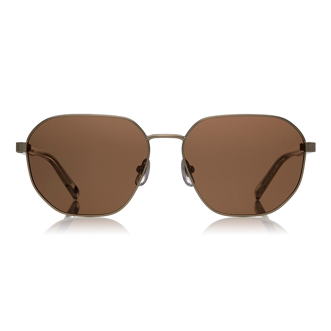 OWNDAYS | SUN Gold Full Rim Polygon left side