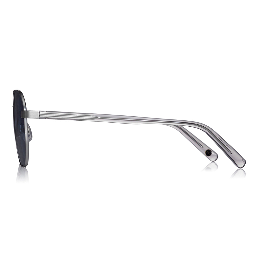 OWNDAYS | SUN Matte Silver Full Rim Polygon left side