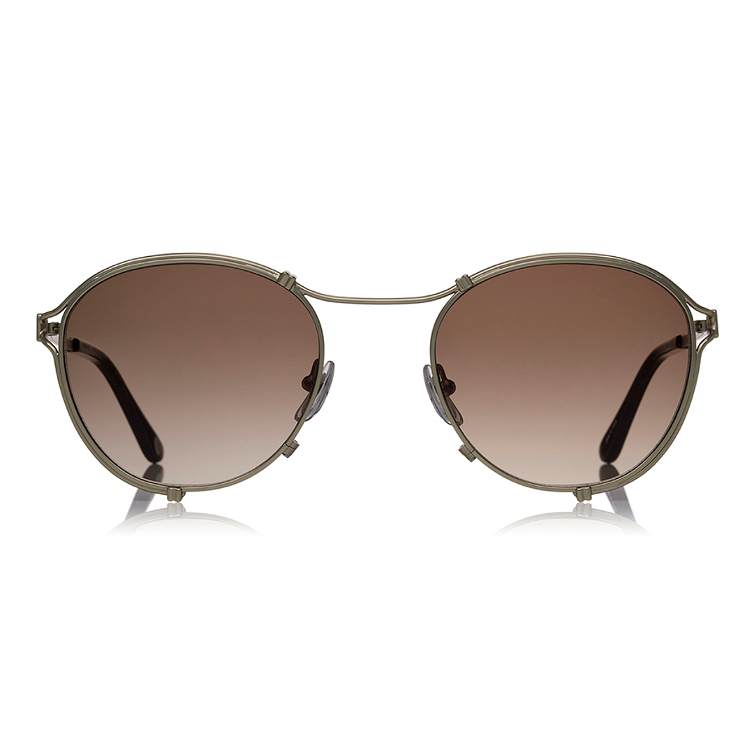 OWNDAYS | SUN Gold Full Rim Oval left side