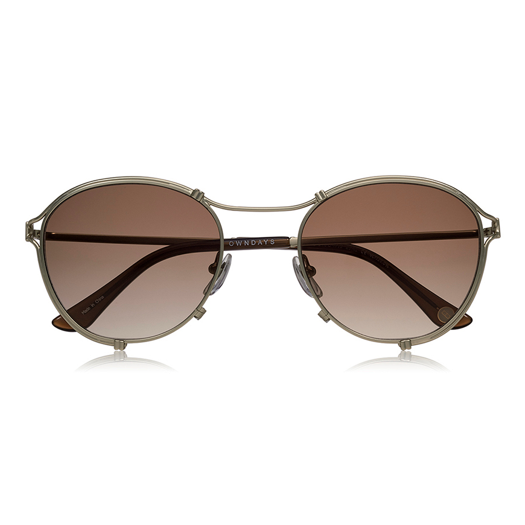 OWNDAYS | SUN Gold Full Rim Oval right side
