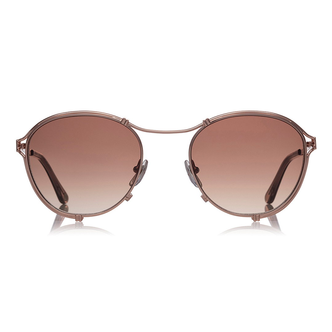 OWNDAYS | SUN Gold Full Rim Oval left side