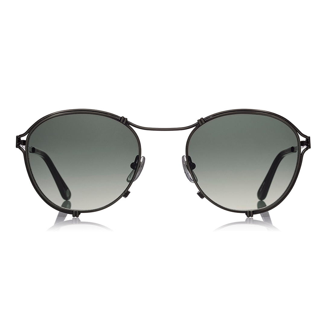 OWNDAYS | SUN Mid Gunmetal Full Rim Oval left side