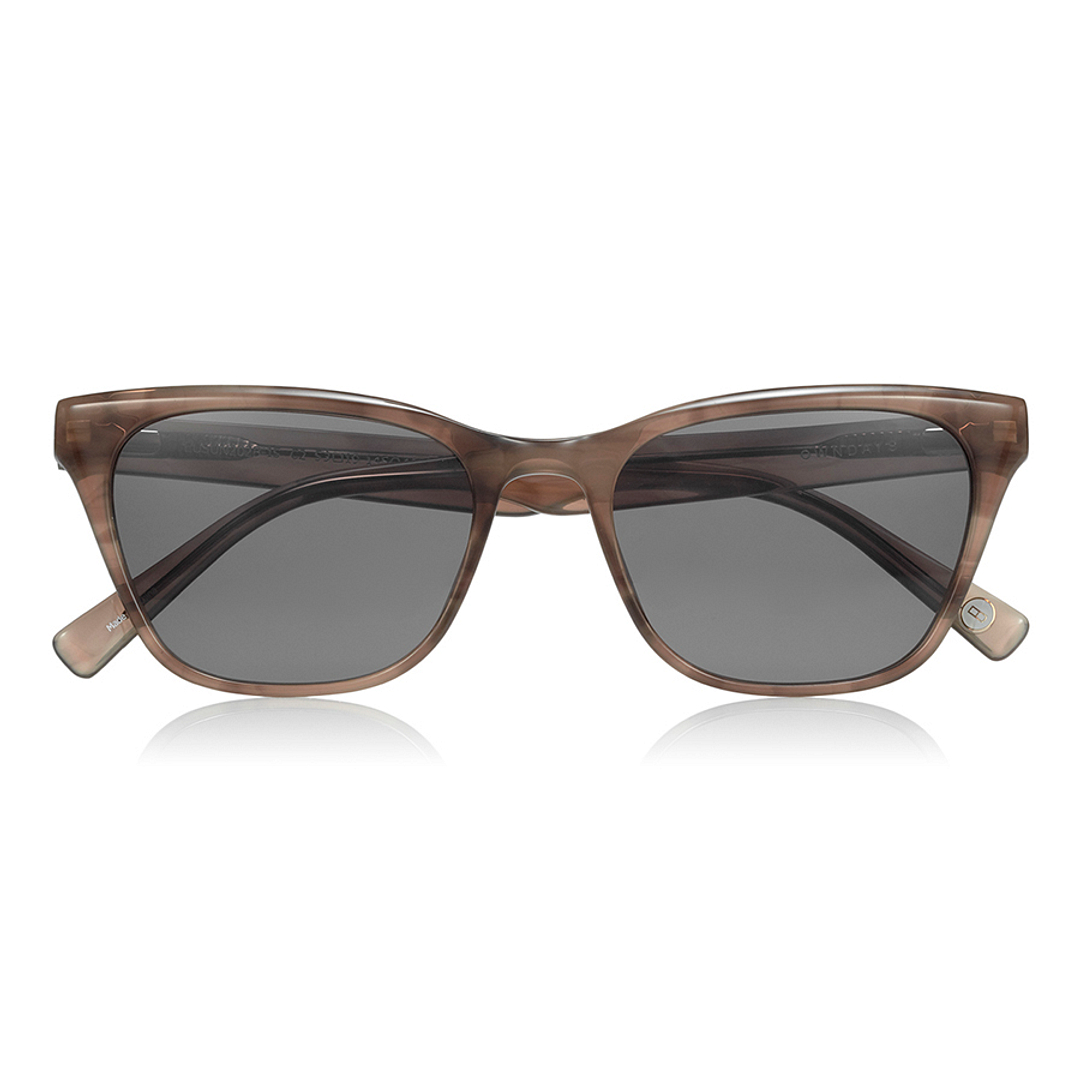 OWNDAYS | SUN Clear Brown Full Rim Boston right side