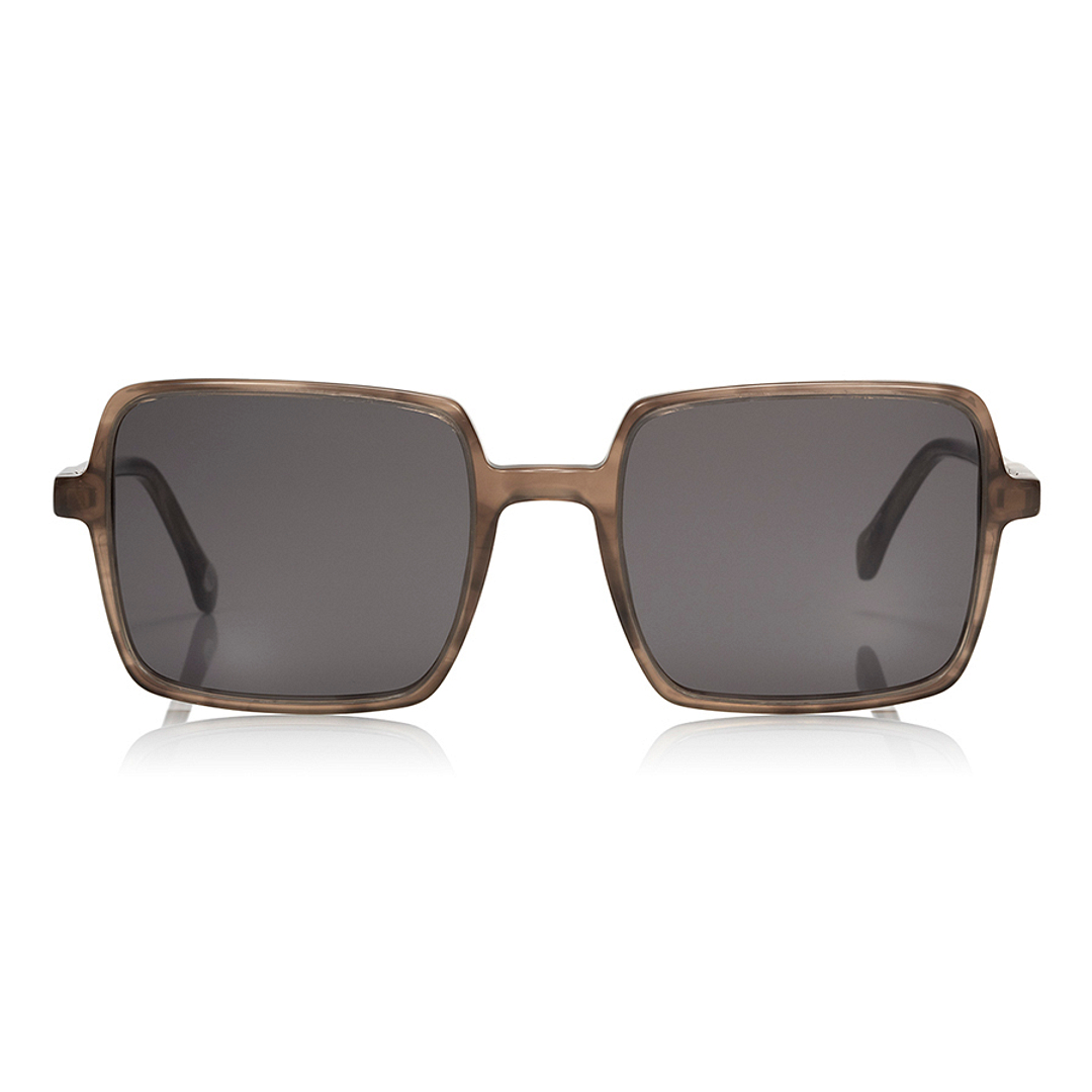 OWNDAYS | SUN Clear Brown Full Rim Square left side