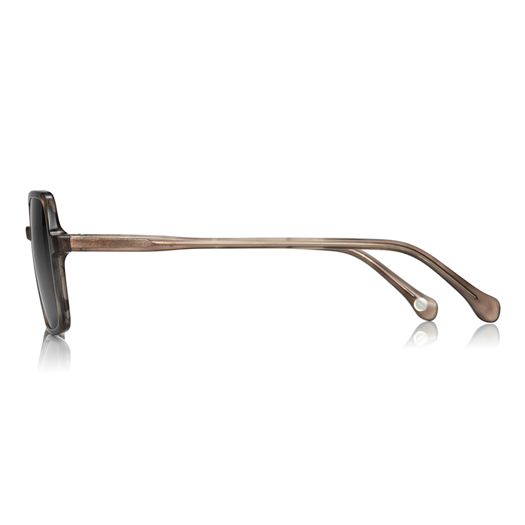 OWNDAYS | SUN Clear Brown Full Rim Square left side