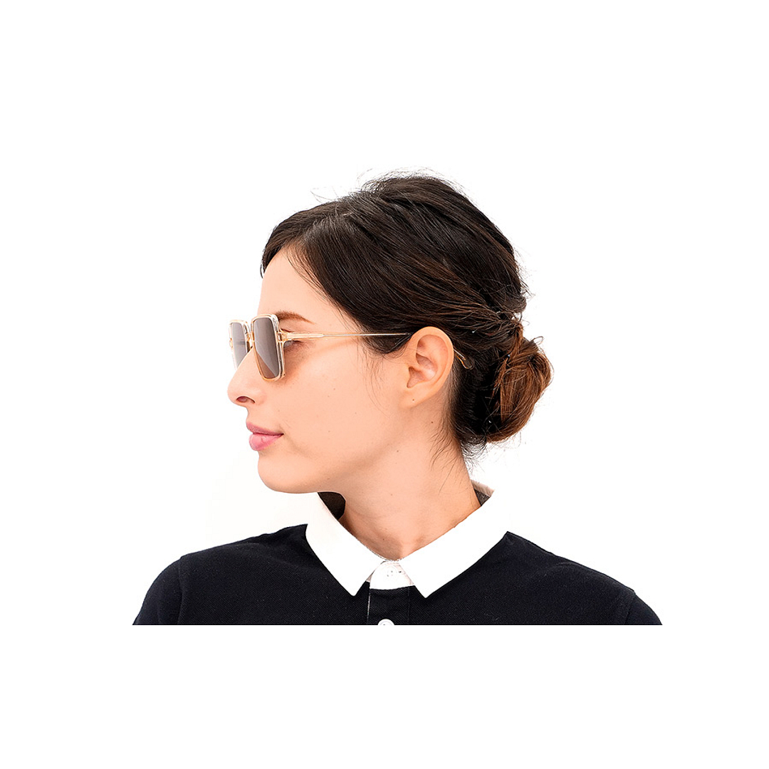 OWNDAYS | SUN Clear Brown Full Rim Square right side