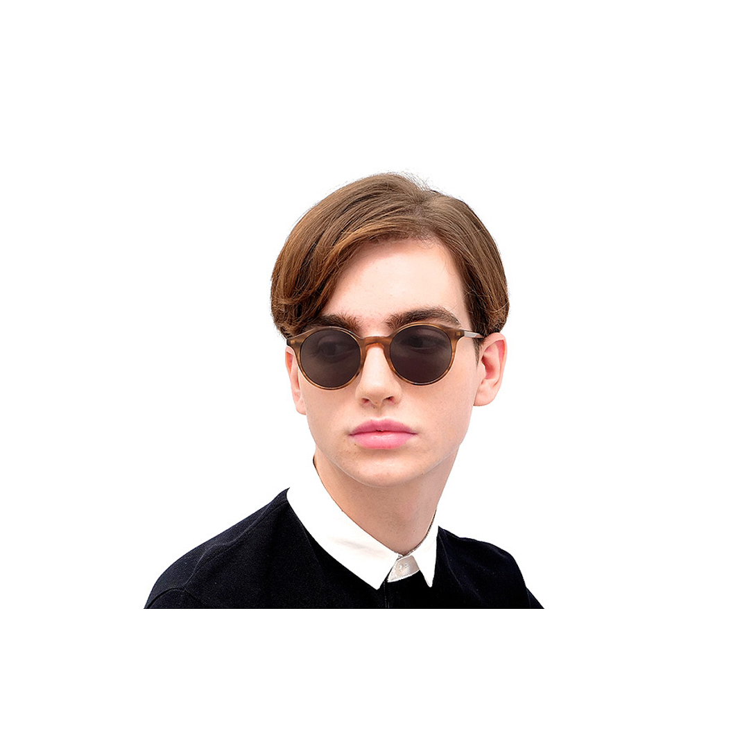 OWNDAYS | SUN Light Brown Full Rim Round left side