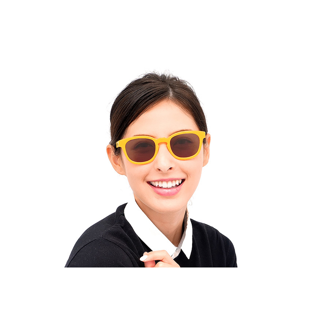 OWNDAYS | SUN Clear Yellow Full Rim Boston left side