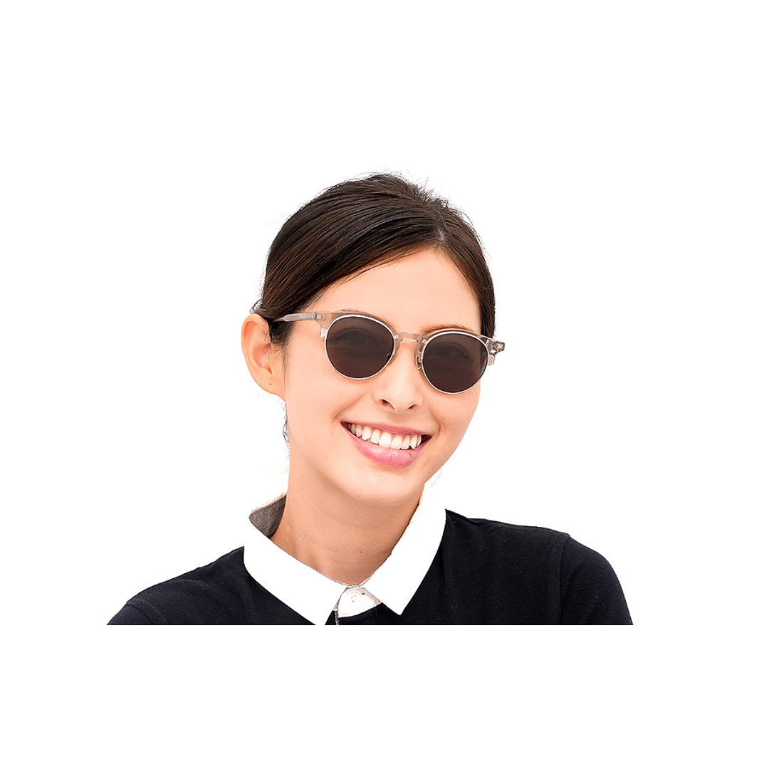 OWNDAYS | SUN Brown Demi Full Rim Round left side