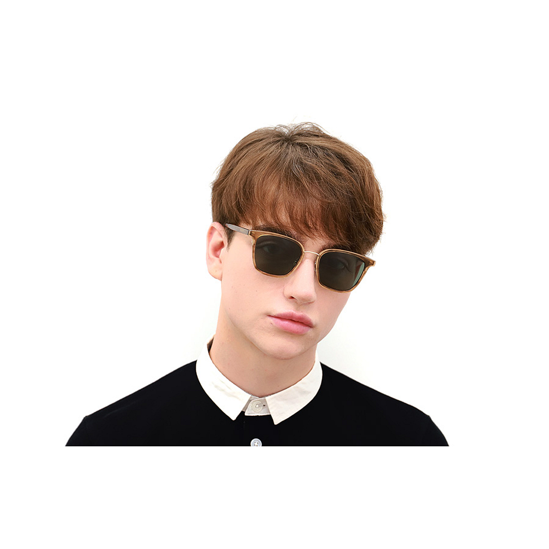 OWNDAYS | SUN Clear Brown Full Rim Square left side