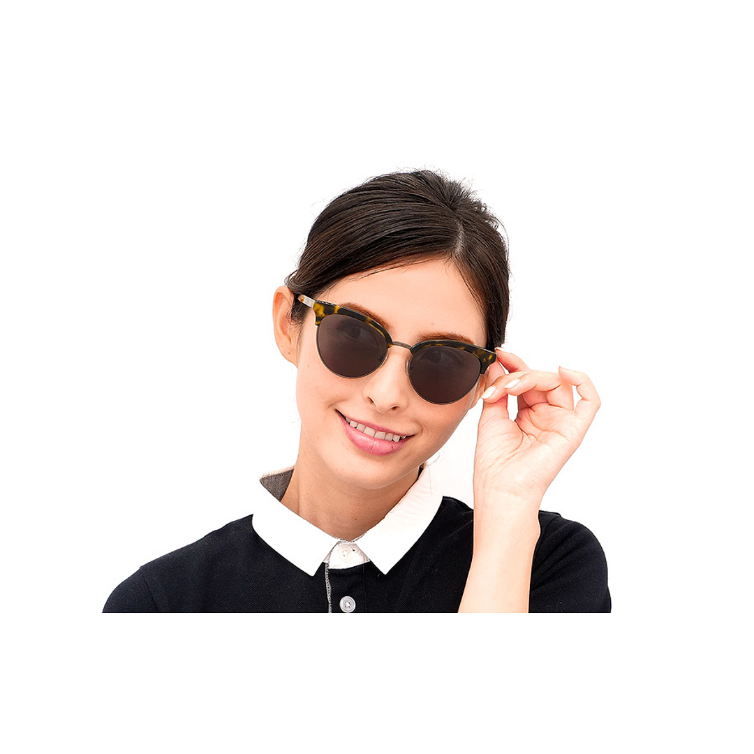 OWNDAYS | SUN Brown Demi Full Rim Wellington left side