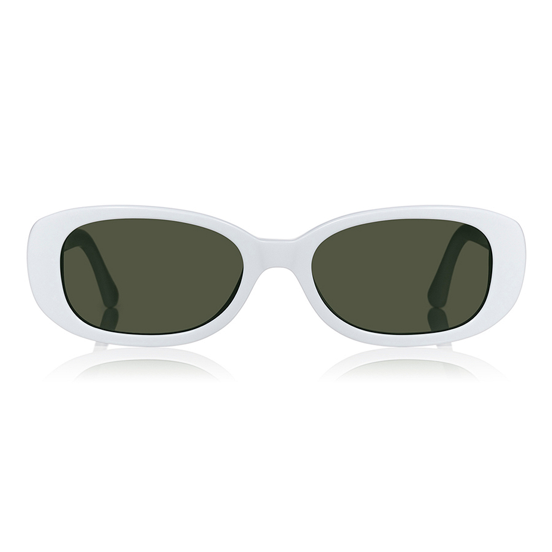 OWNDAYS | SUN White Full Rim Oval left side