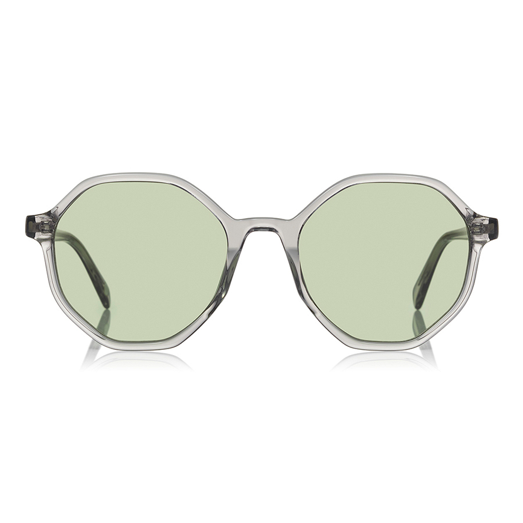 OWNDAYS | SUN Clear Gray Full Rim Polygon left side