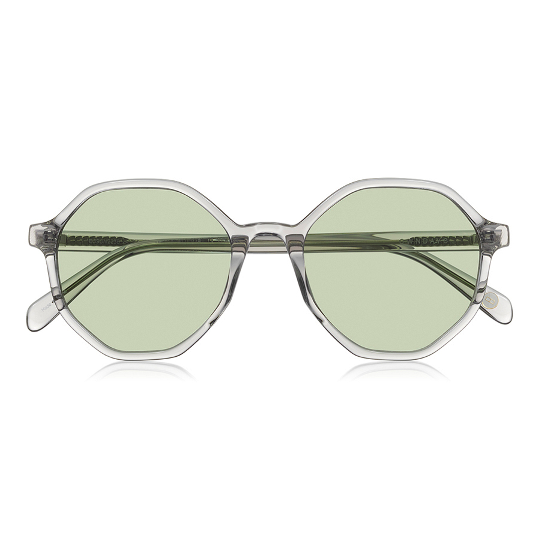 OWNDAYS | SUN Clear Gray Full Rim Polygon right side