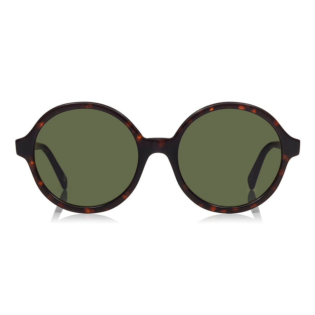 OWNDAYS | SUN Brown Demi Full Rim Round left side