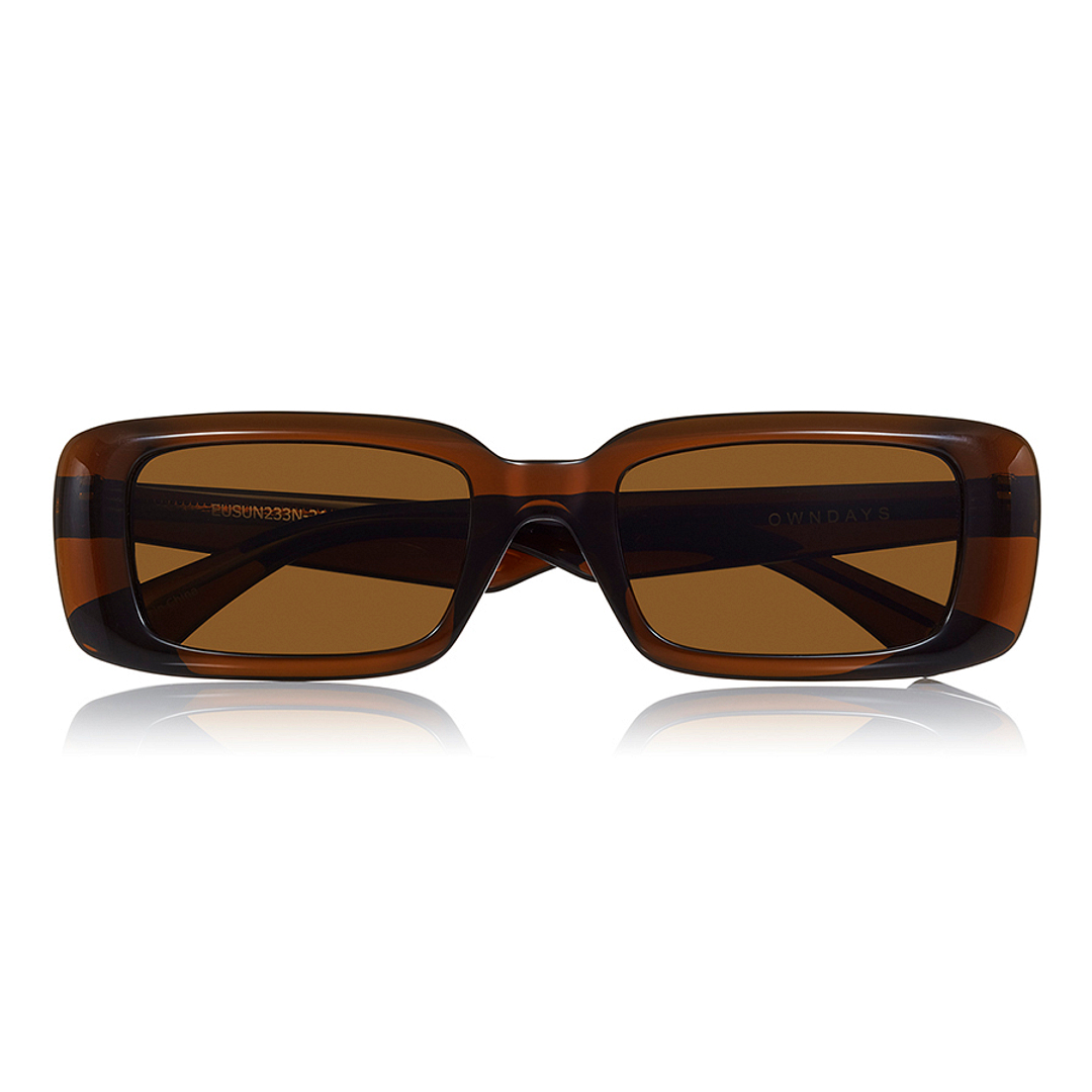 OWNDAYS | SUN Light Brown Full Rim Rectangle left side