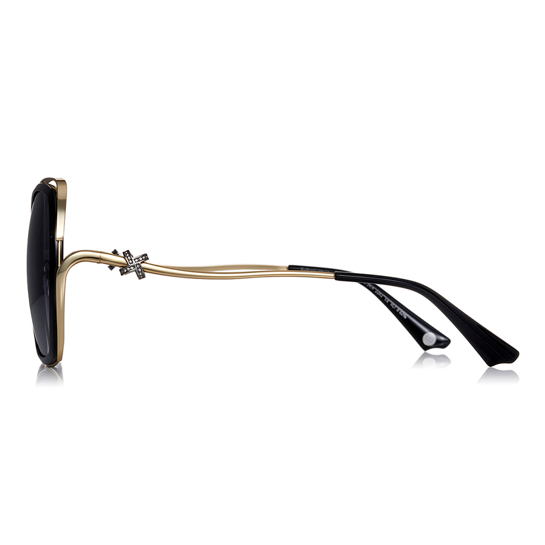 OWNDAYS | SUN Black Full Rim Polygon left side