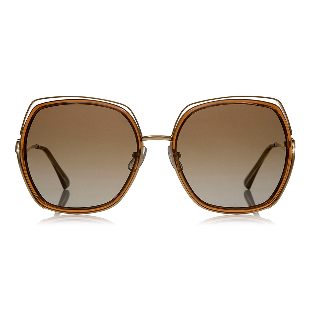 OWNDAYS | SUN Brown Full Rim Polygon left side