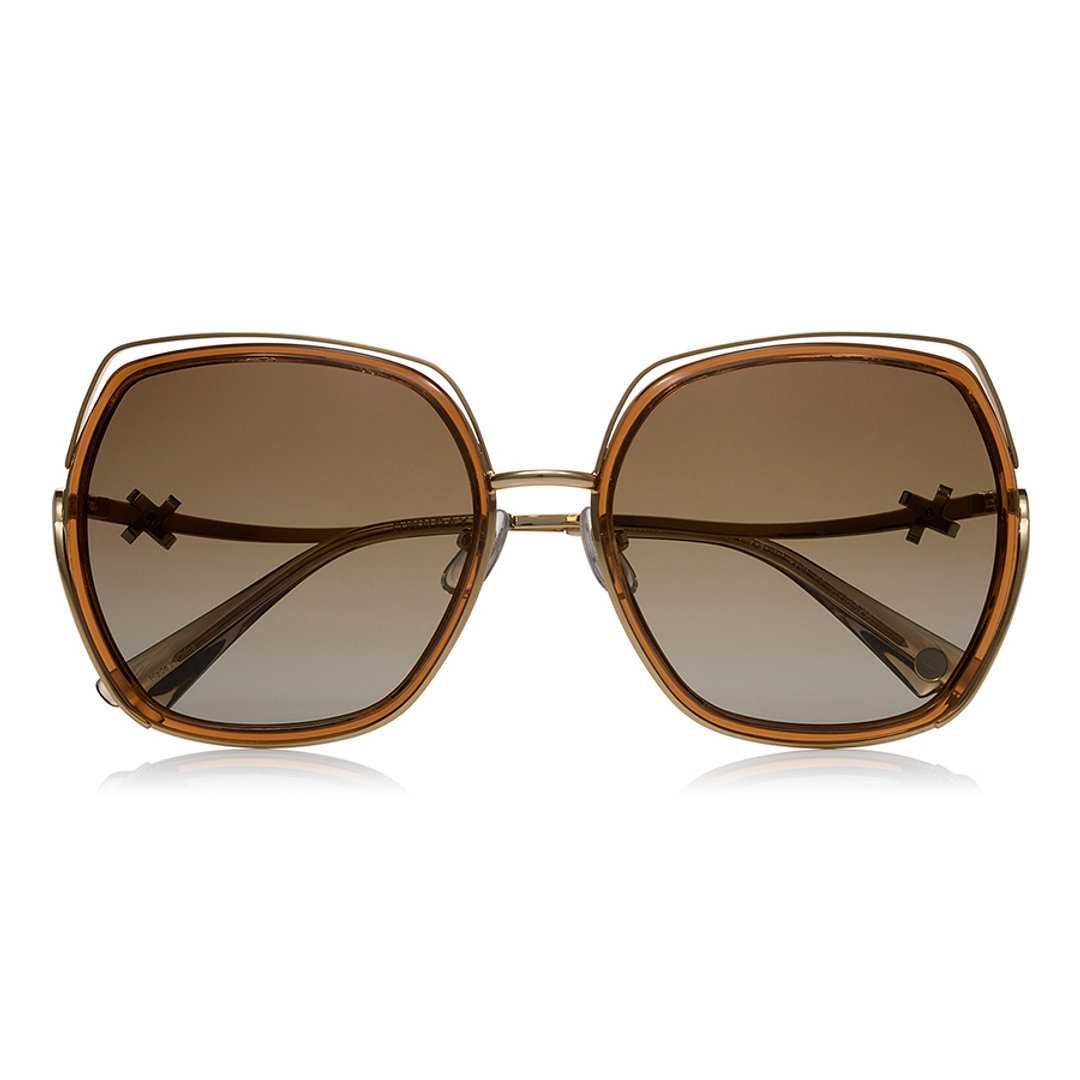 OWNDAYS | SUN Brown Full Rim Polygon right side