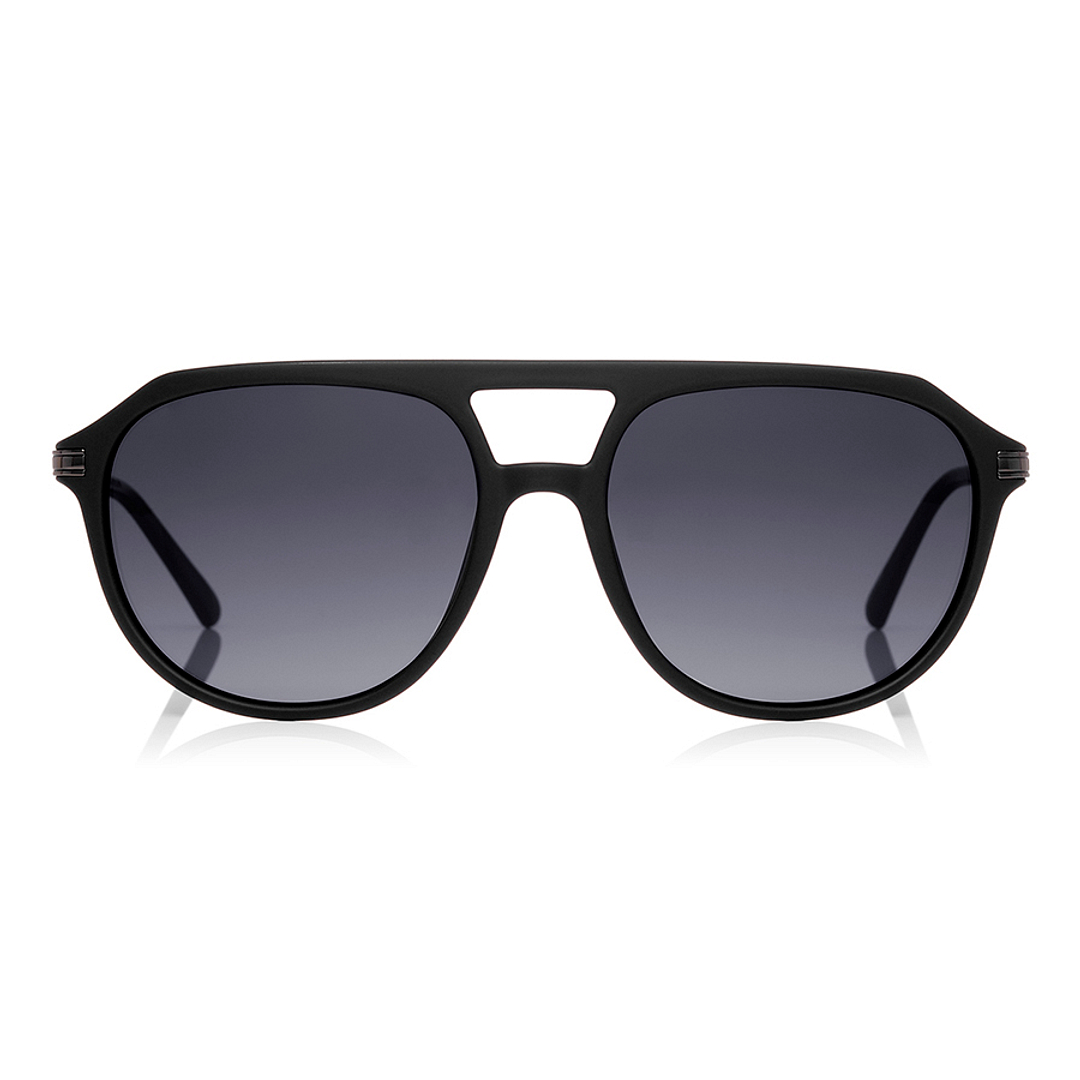 OWNDAYS | SUN Matte Black Full Rim Teardrop left side