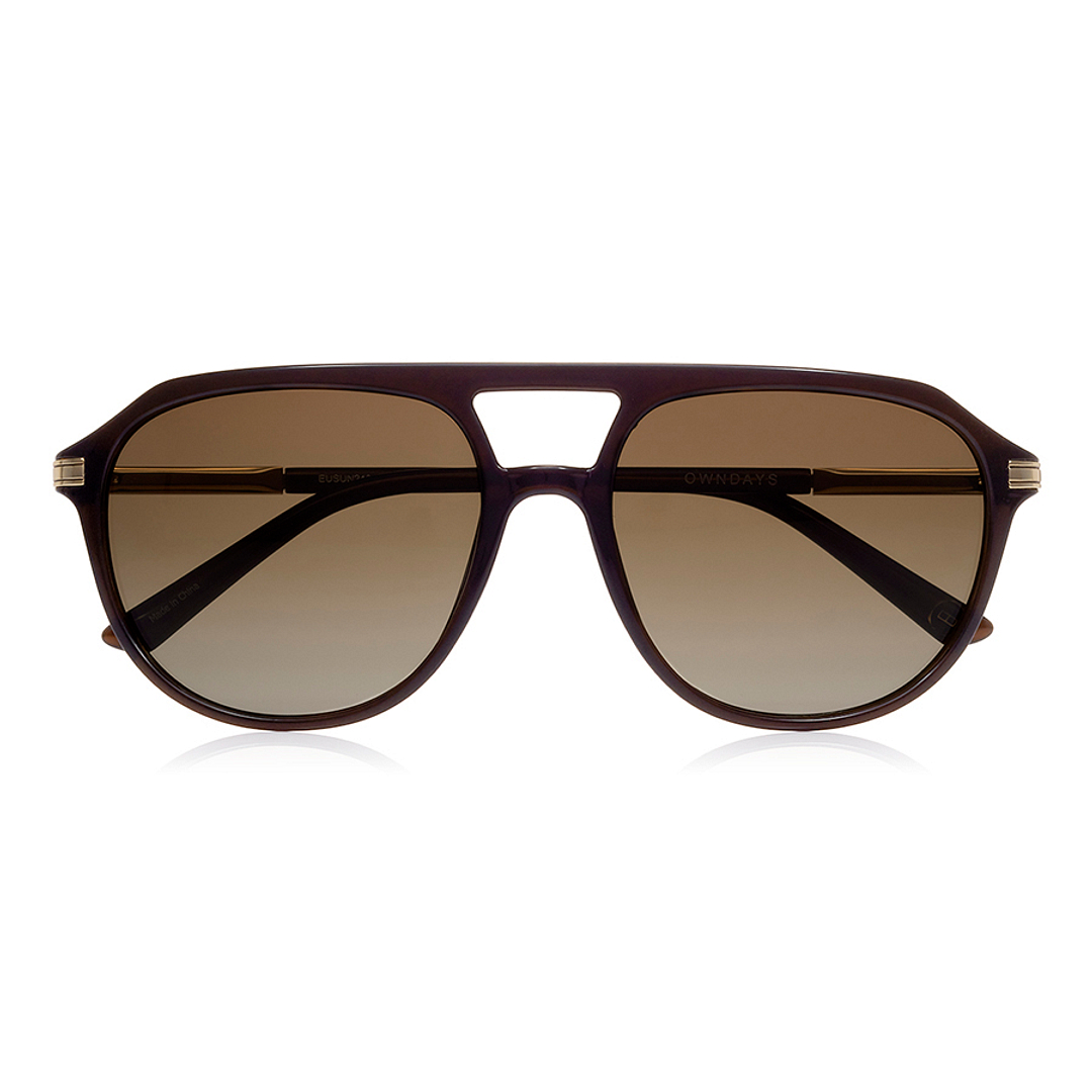 OWNDAYS | SUN Brown Full Rim Teardrop right side