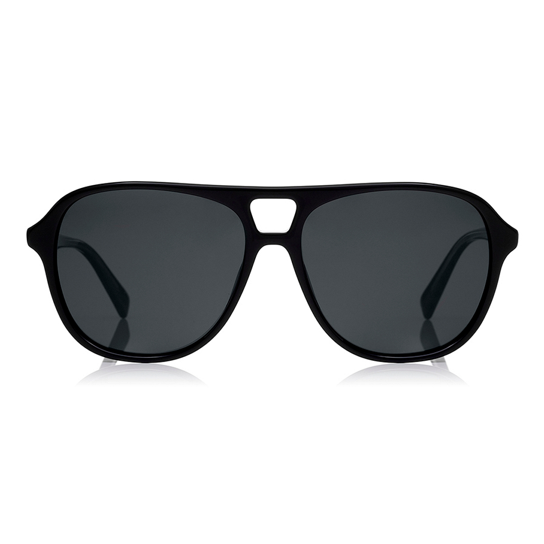 OWNDAYS | SUN Black Full Rim Teardrop left side