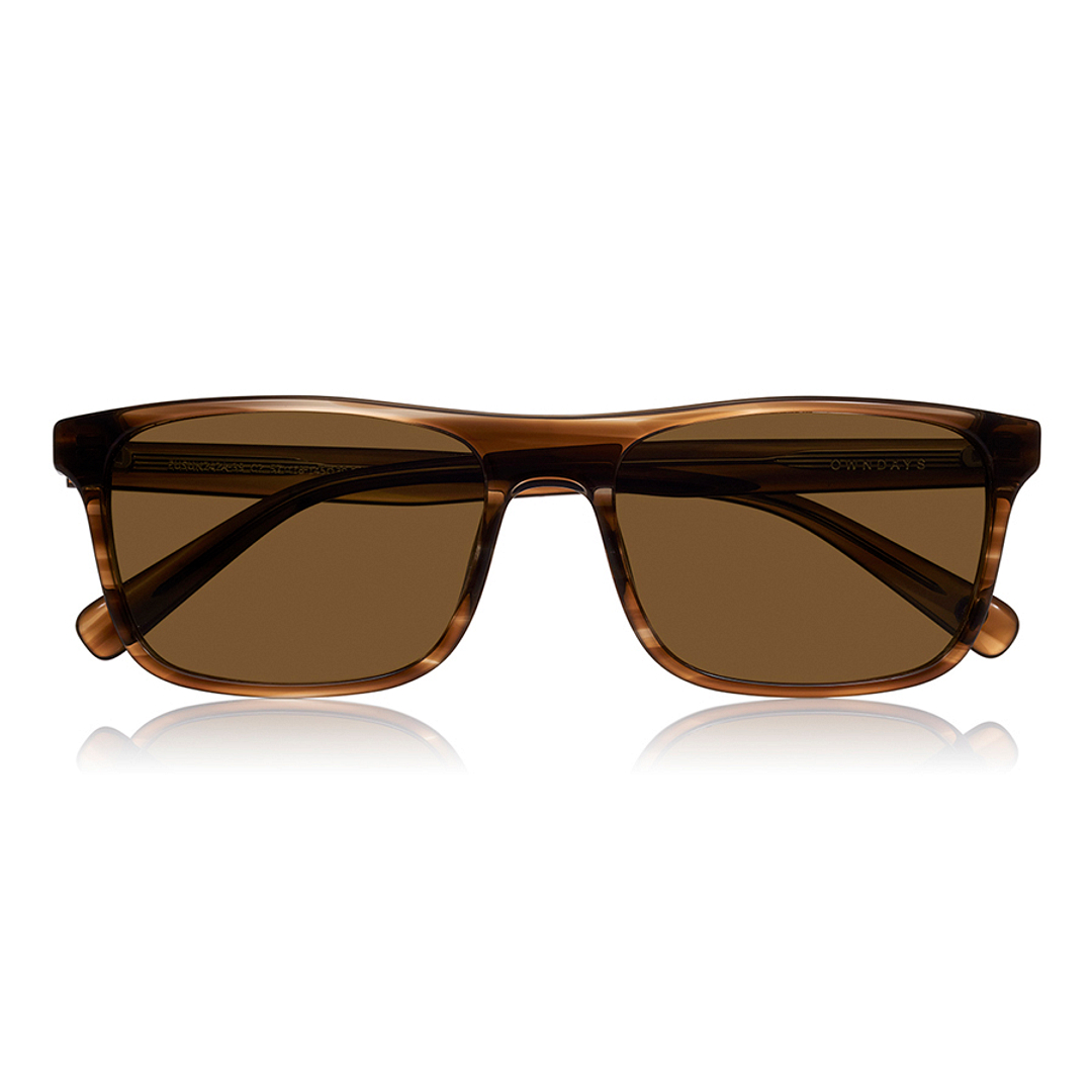 OWNDAYS | SUN Light Brown Full Rim Rectangle right side