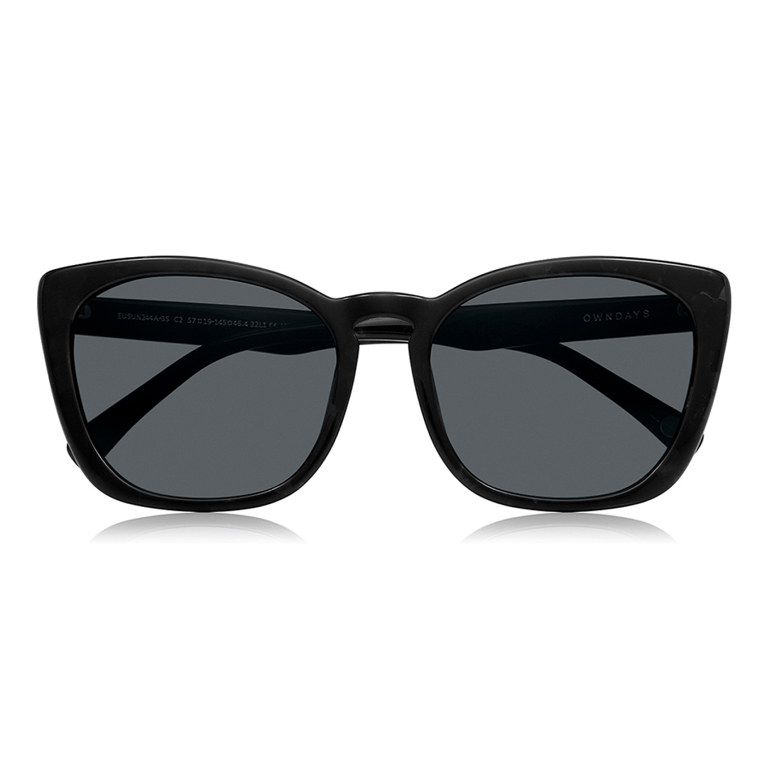 OWNDAYS | SUN Black Full Rim Rectangle left side
