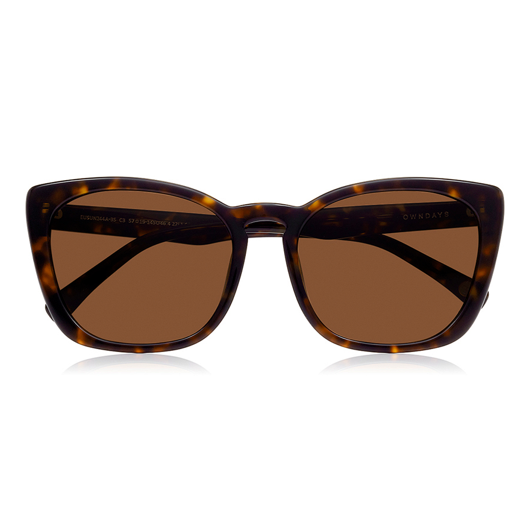OWNDAYS | SUN Light Brown Full Rim Rectangle right side