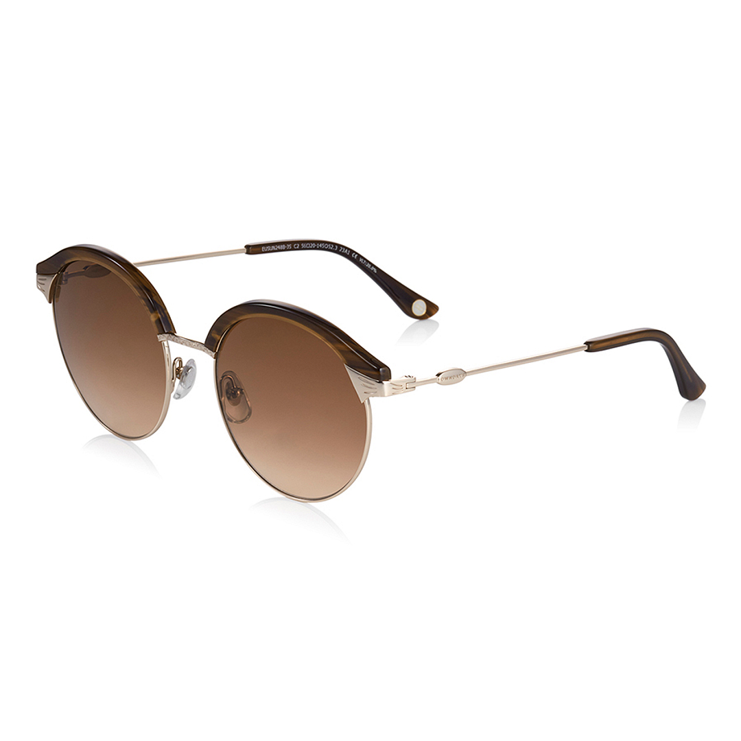 OWNDAYS | SUN Light Brown Half Rim Browline left side