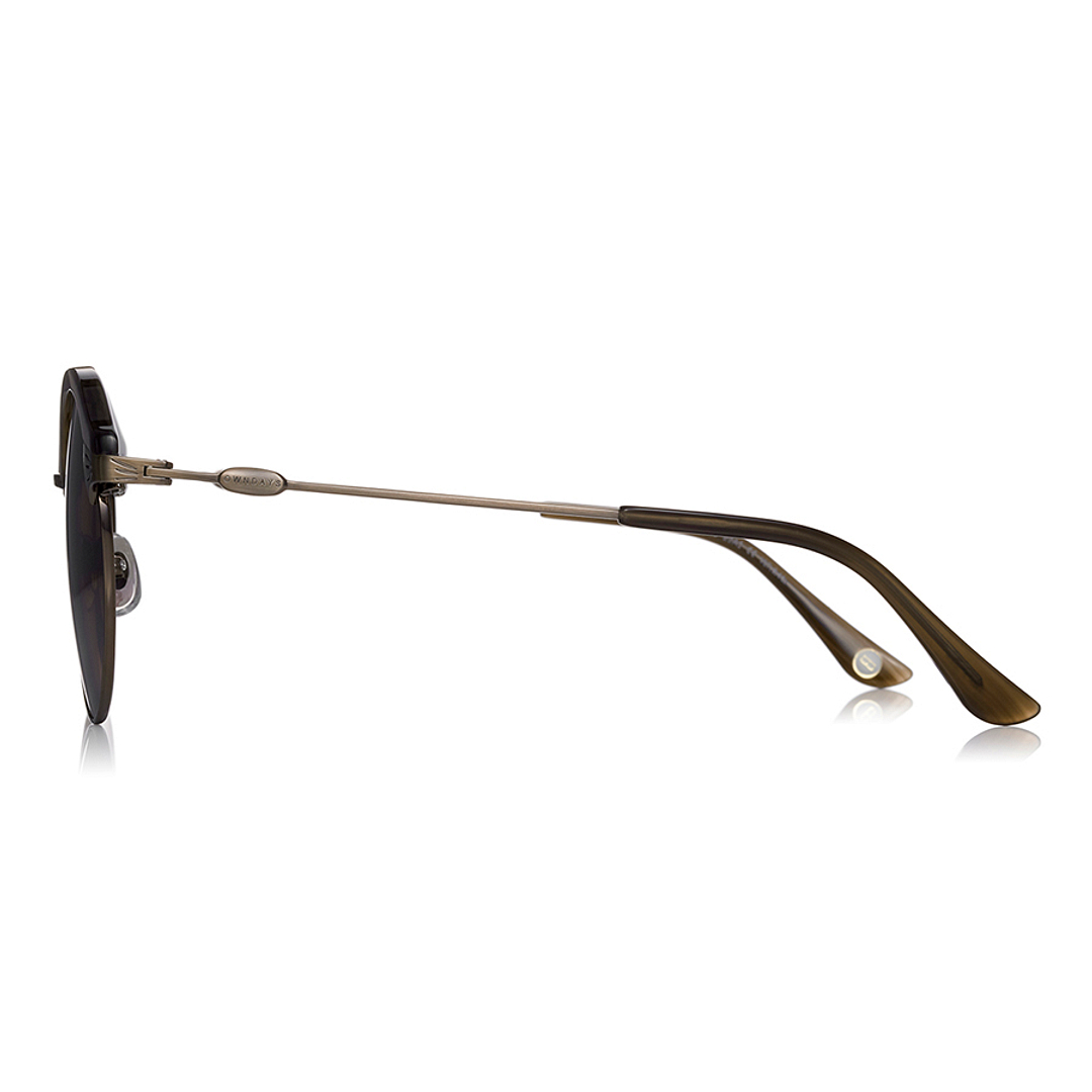 OWNDAYS | SUN Dark Brown Half Rim Browline left side