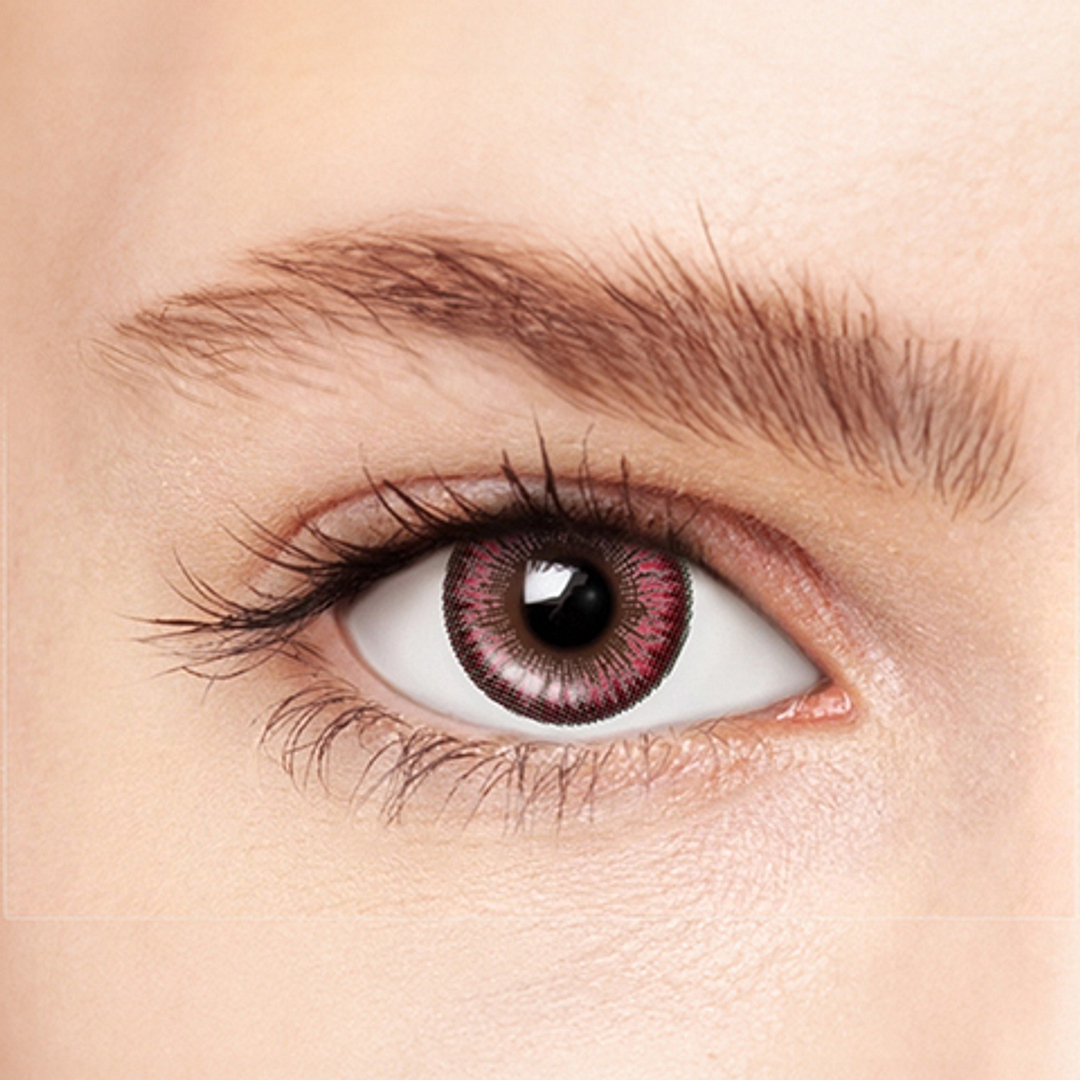 OWNDAYS Owndays Horoscope Daily Disposable Pisces Maroon Plano and Power 10 LP Contact Lens right side