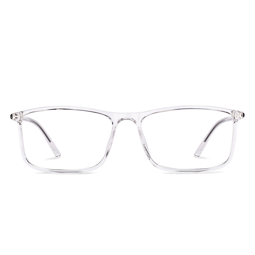 John Jacobs Crystal Transparent Full Rim Rectangle right side