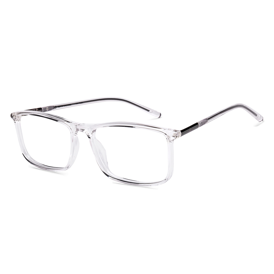 John Jacobs Crystal Transparent Full Rim Rectangle left side