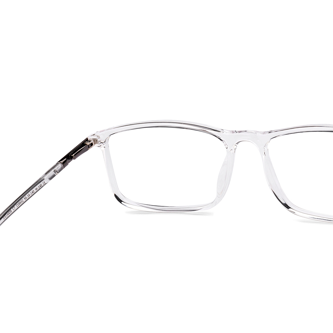 John Jacobs Crystal Transparent Full Rim Rectangle right side