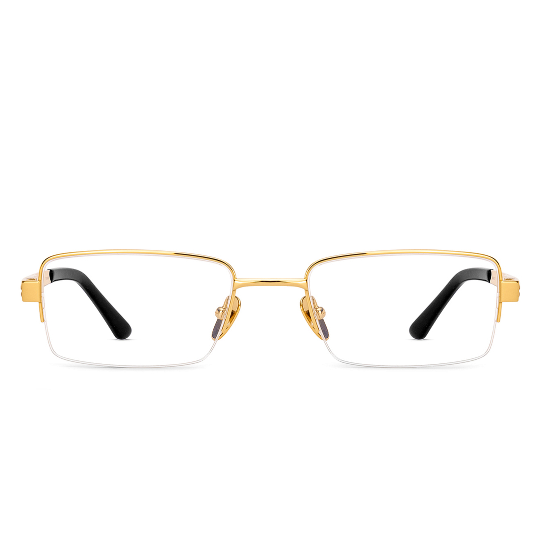 ねの Buy Gold Black Gold Half Rim Rectangle OWNDAYS Titanium OD E50019