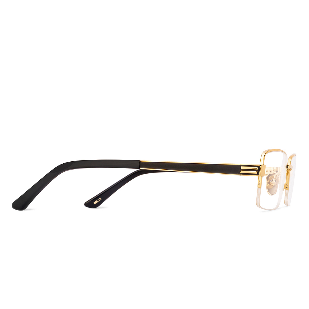 Buy Gold Black Gold Half Rim Rectangle OWNDAYS Titanium OD E50019