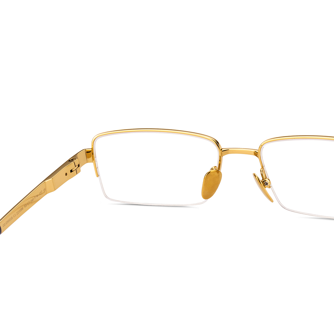 Buy Gold Black Gold Half Rim Rectangle OWNDAYS Titanium OD E50019