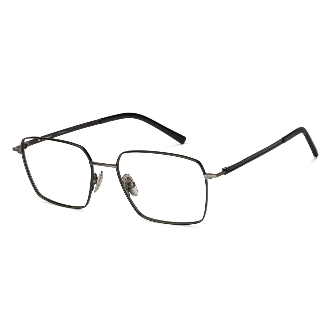 50枚限定 everyone AZS by Vincent Black Full Rim Square Vincent Chase VC SLEEK STEEL VC E000726