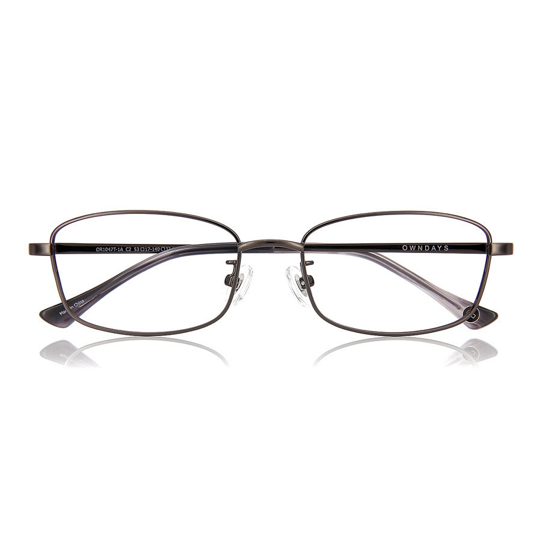 OWNDAYS | ESSENTIAL Mid Gunmetal Full Rim Rectangle right side