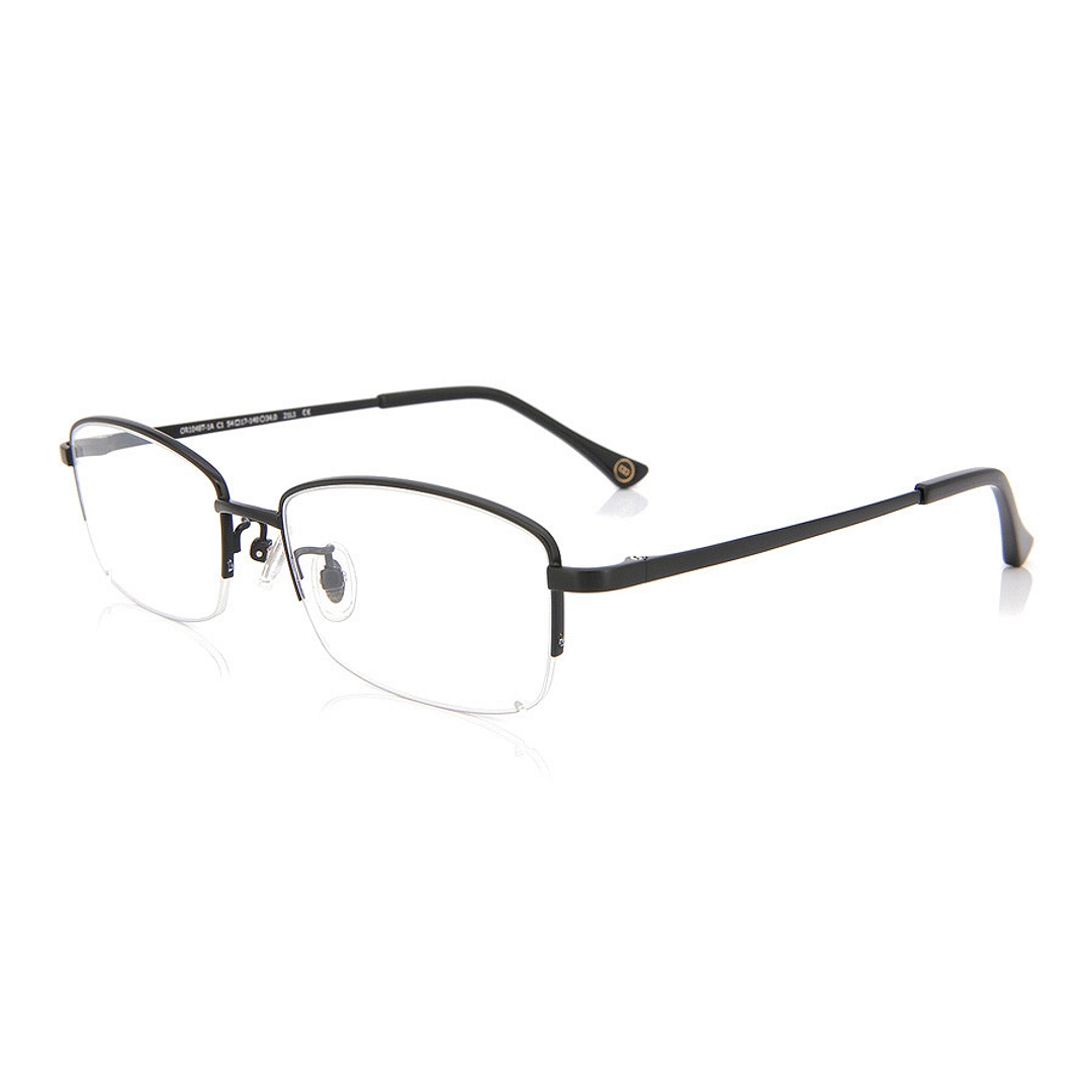OWNDAYS | ESSENTIAL Black Full Rim Rectangle left side