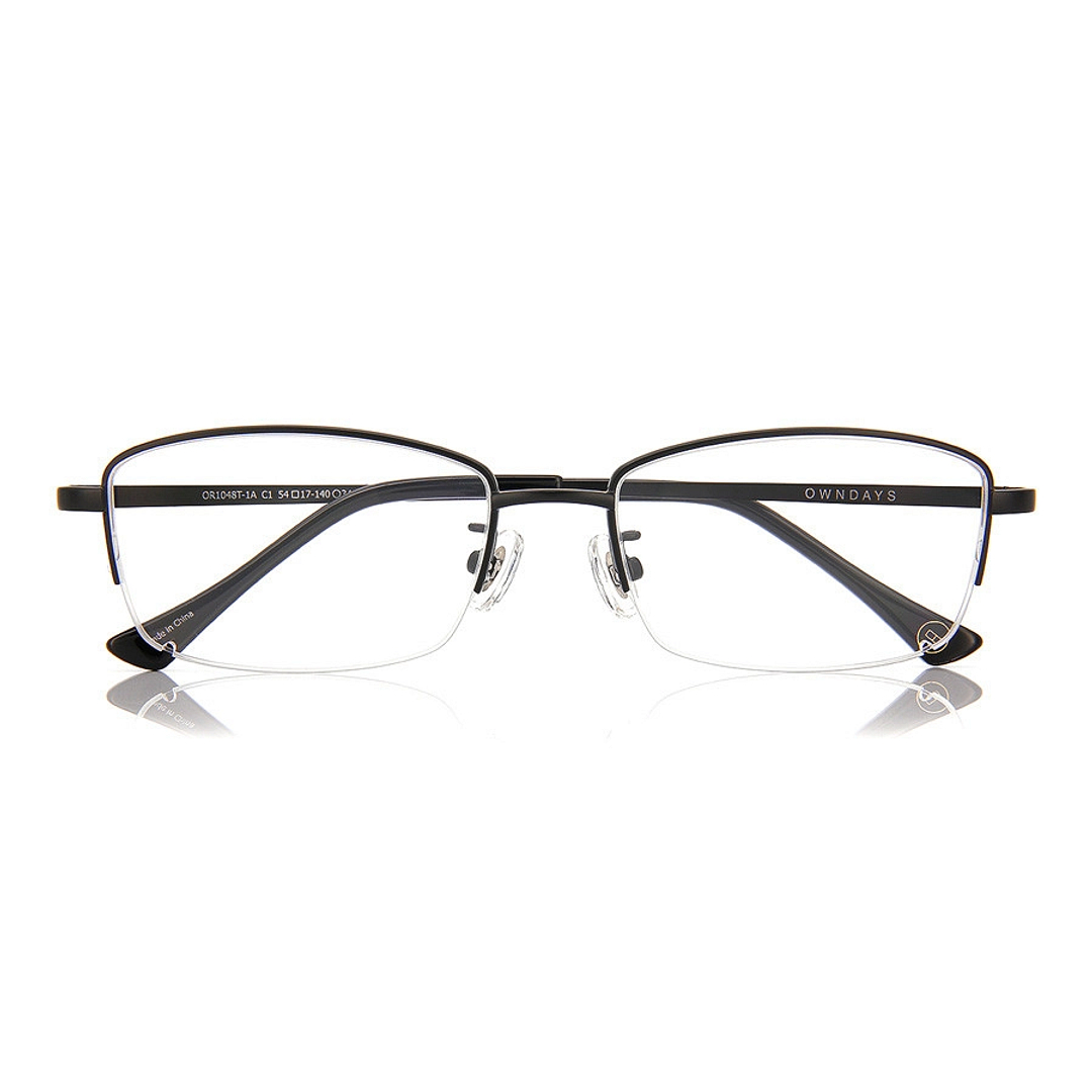 OWNDAYS | ESSENTIAL Black Full Rim Rectangle right side