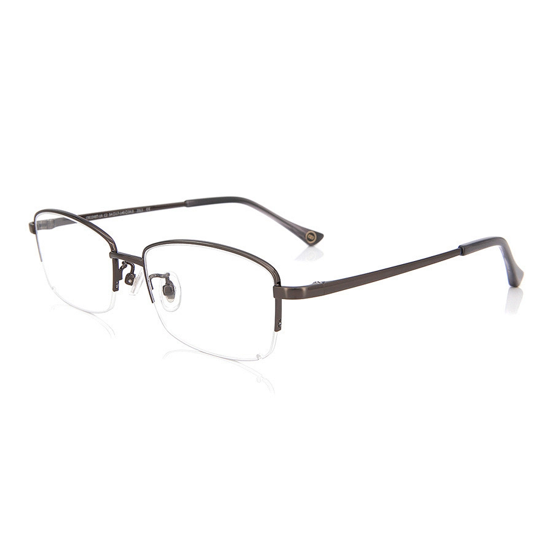 OWNDAYS | ESSENTIAL Mid Gunmetal Full Rim Rectangle left side